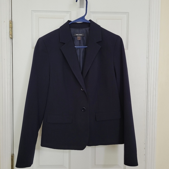 Nine West | Navy Blue, Two-Button Blazer, Size 4 - Picture 2 of 7